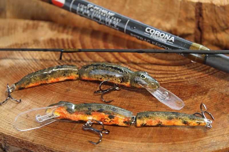 wobler łamany na pstrąga traszka